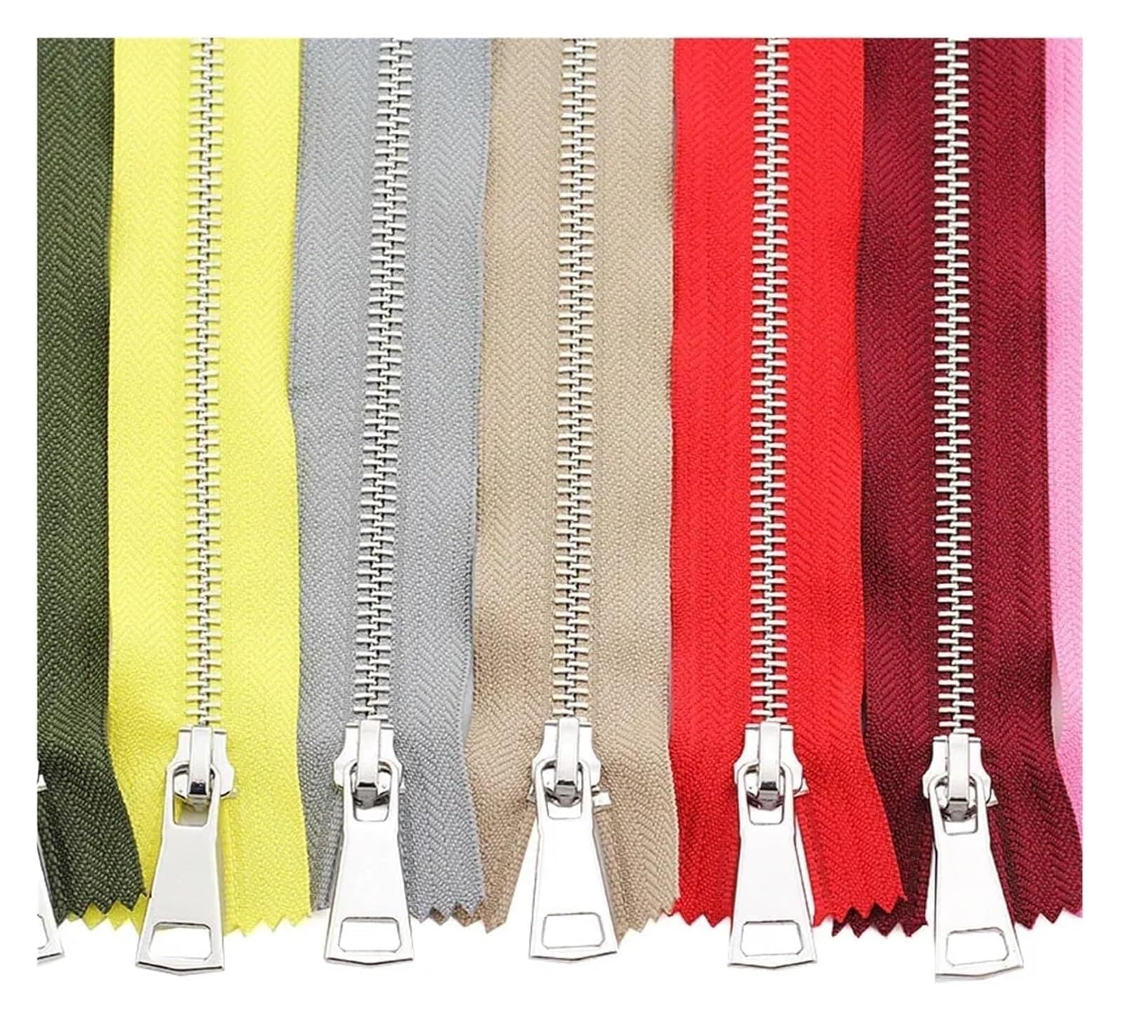 Nylonowe zamki błyskawiczne do majsterkowania, 70/90 cm Podwójny suwak dwukierunkowy Zamek metalowy do szycia kurtek Akcesoria odzieżowe Materiały rękodzielnicze(Yellow,70 cm)