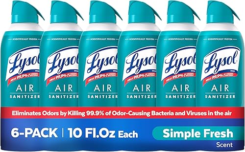 Vista 14 de Lysol Air - Desinfectante en aerosol con eliminador de olores para el hogar y la oficina, aerosol desinfectante, alternativa a ambientador, aroma a