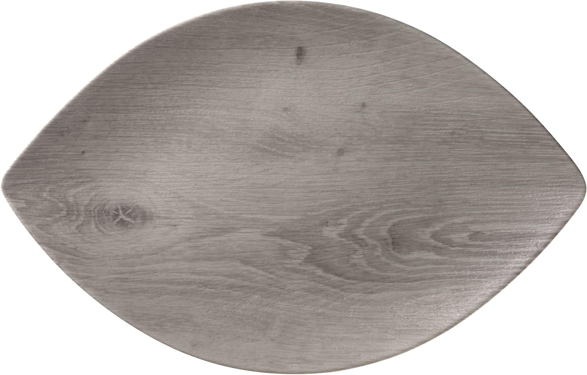 Merritt Driftwood Leaf 16" x 10" Melamine Serving Tray