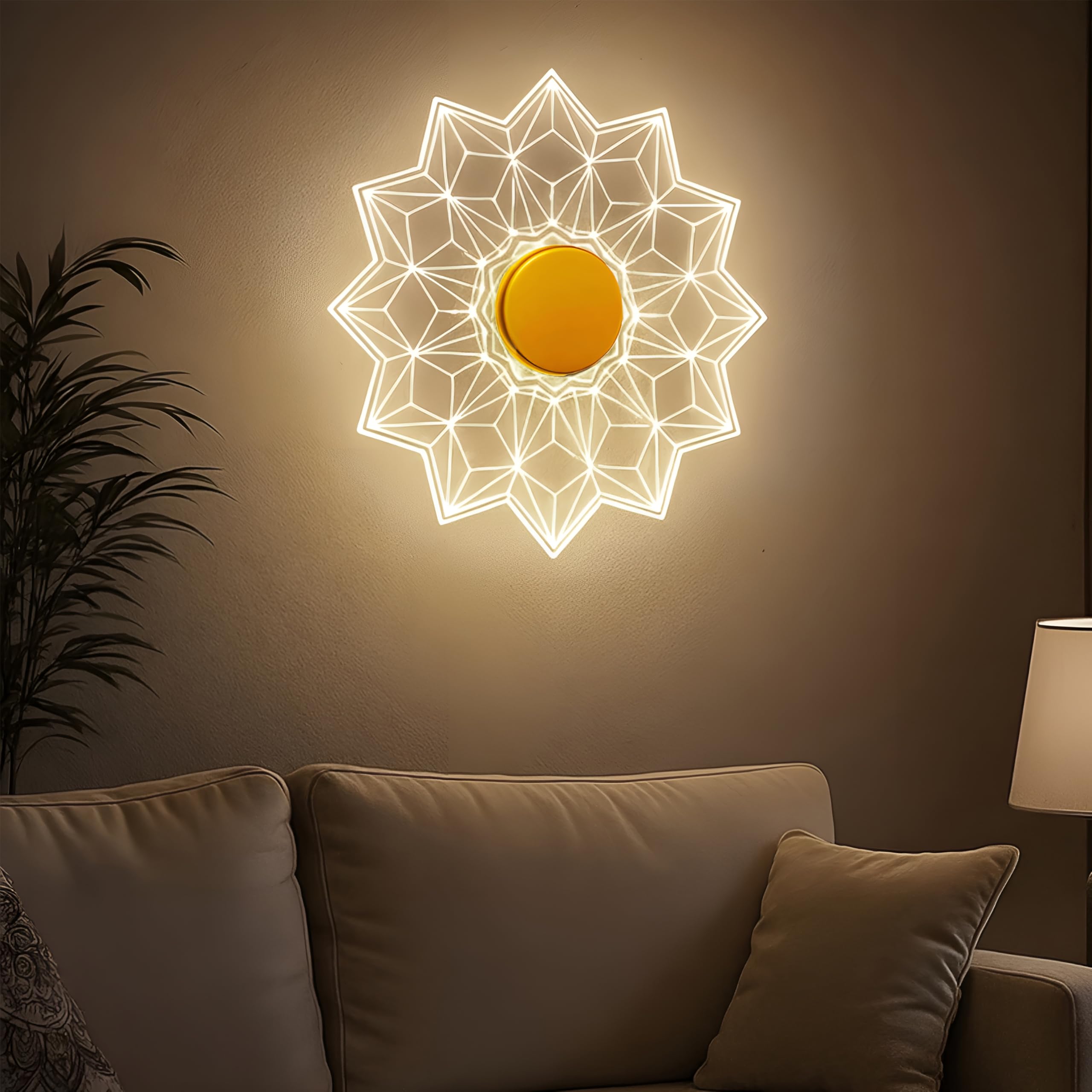Luxury Diamond Wall Light - Antique Gold LED -7