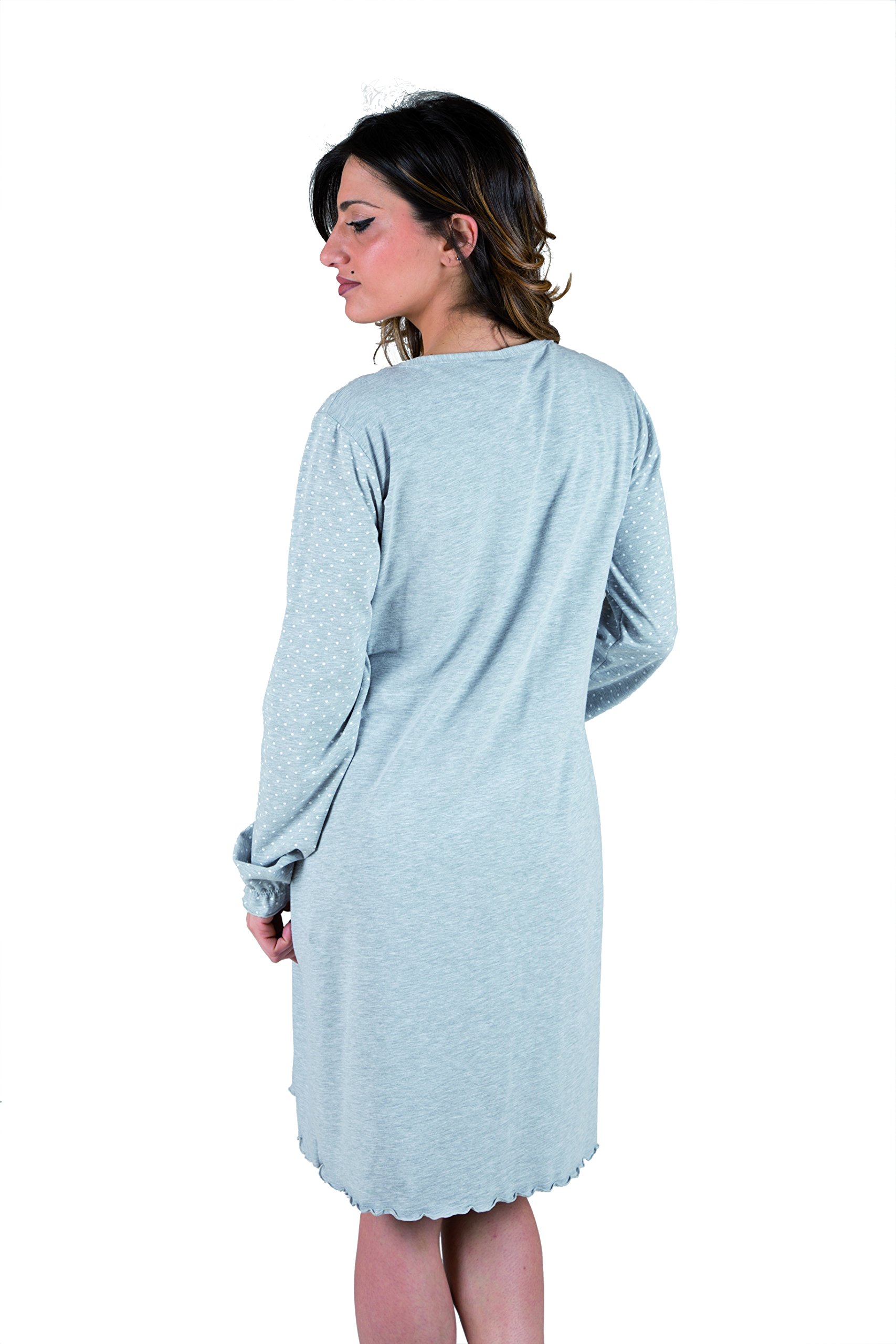 Premamy - Camicia Clinica per Premaman, Modello Aperto Davanti, Cotone bielastico, Pre-Post Parto