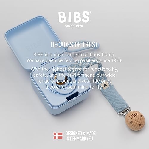 Miniatura 5 de Bibs Paquete de caja de chupete para bebé, coloridos chupetes y caja de chupete, kit esencial para bebés felices y padres ocupados, vainilla