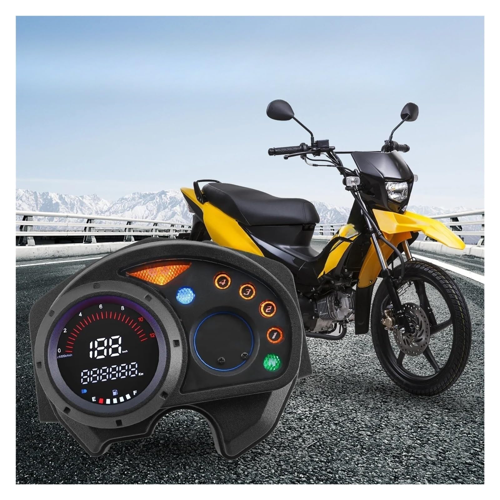 moto Odómetro tacómetro Velocímetro Digital Para Motocicleta, Tacómetro, Panel De Instrumentos, Medidor Nivel Aceite Para Velocímetros Para XRM110 RS1