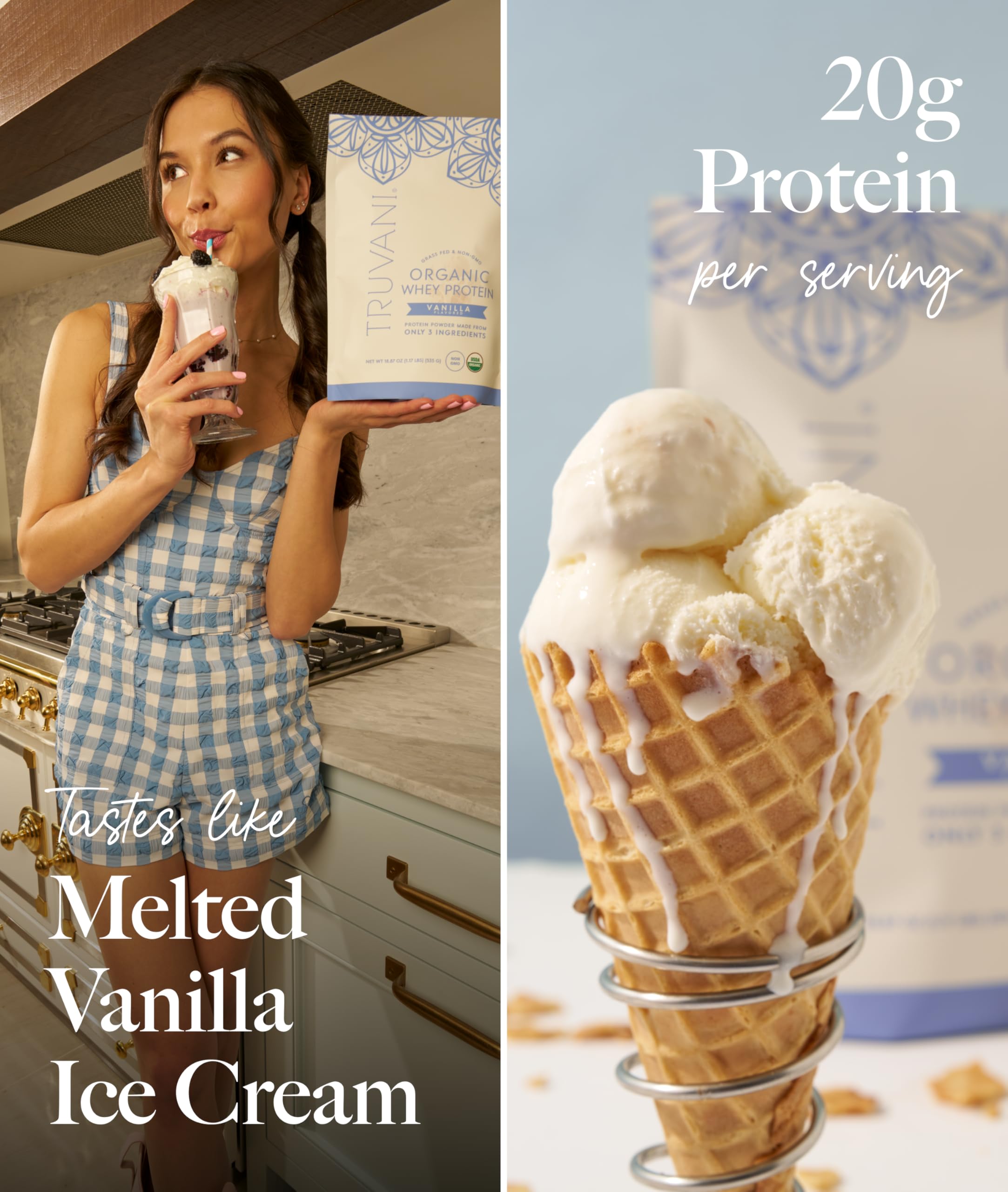 Truvani Organic Whey Protein Powder | Vanilla | 20 Servings — Amazon image 5
