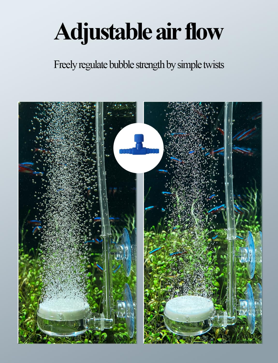 UPETTOOLS Nano Air Stone Set For Aquariums - 3.2 Inch, High Oxygen Diffusion, No Pump Included - View #5