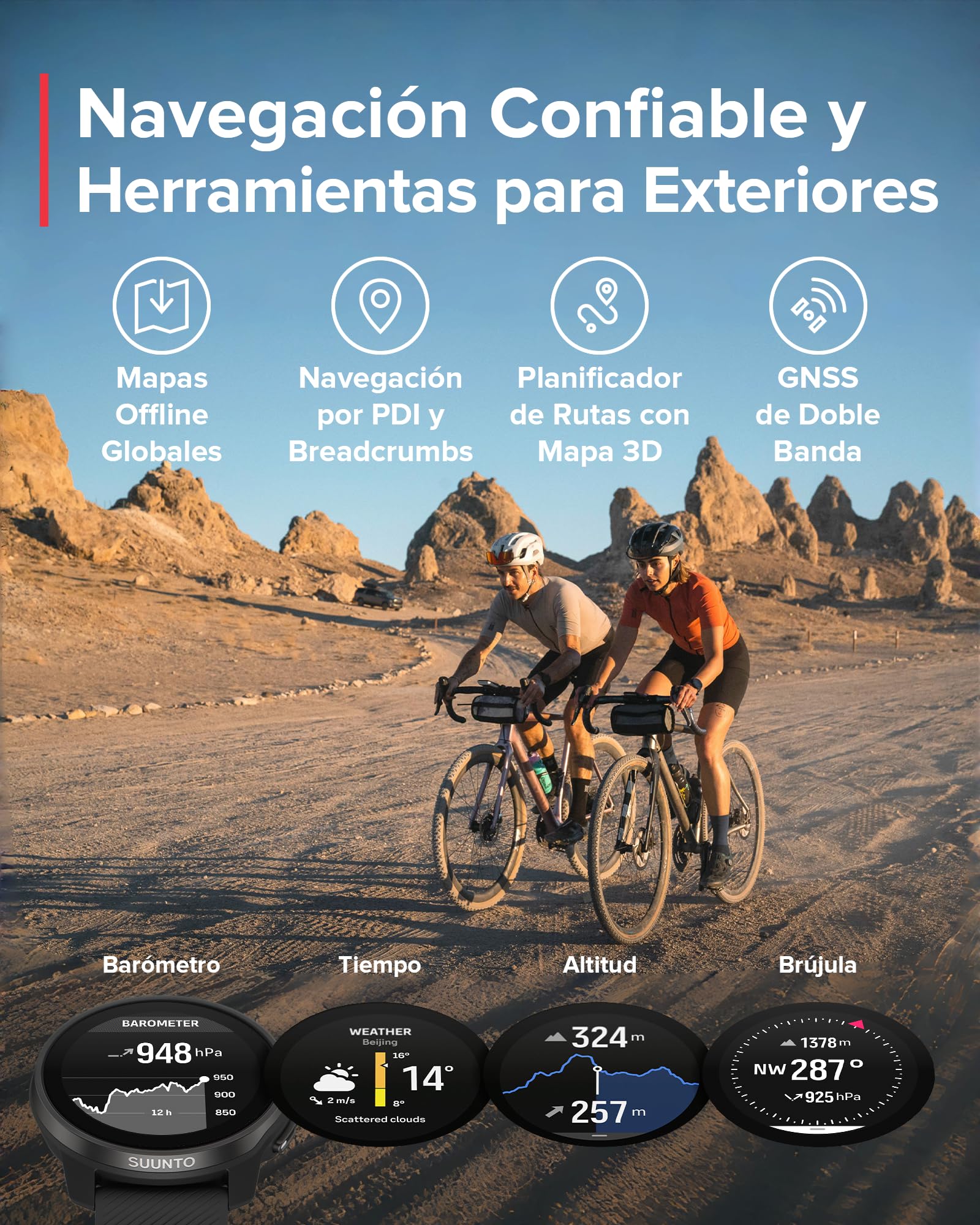 Suunto Race S Reloj Correr Pantalla Táctil AMOLED, Deportivo GPS Doble Frecuencia, Seguimiento HRV Sueño, Entrenamiento IA, Mapas Offline