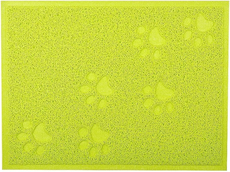 Tapete para Caixa de Areia para Gatos em PVC com Base Antiderrapante DM, 40,64 x 30,48 cm, Lime