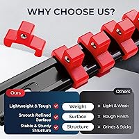 Vista 24 de Organizador de enchufes de 3 piezas, unidad de 3/8 pulgadas x 45 clips, soporte de enchufe de ABS resistente con tapas de extremo extraíbles, riel