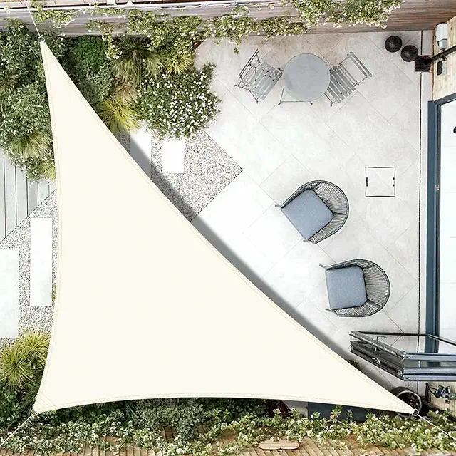 Tenda Giardino AXT SHADE Vela Ombreggiante Impermeabile Triangolo 3x3x4,25m Crema