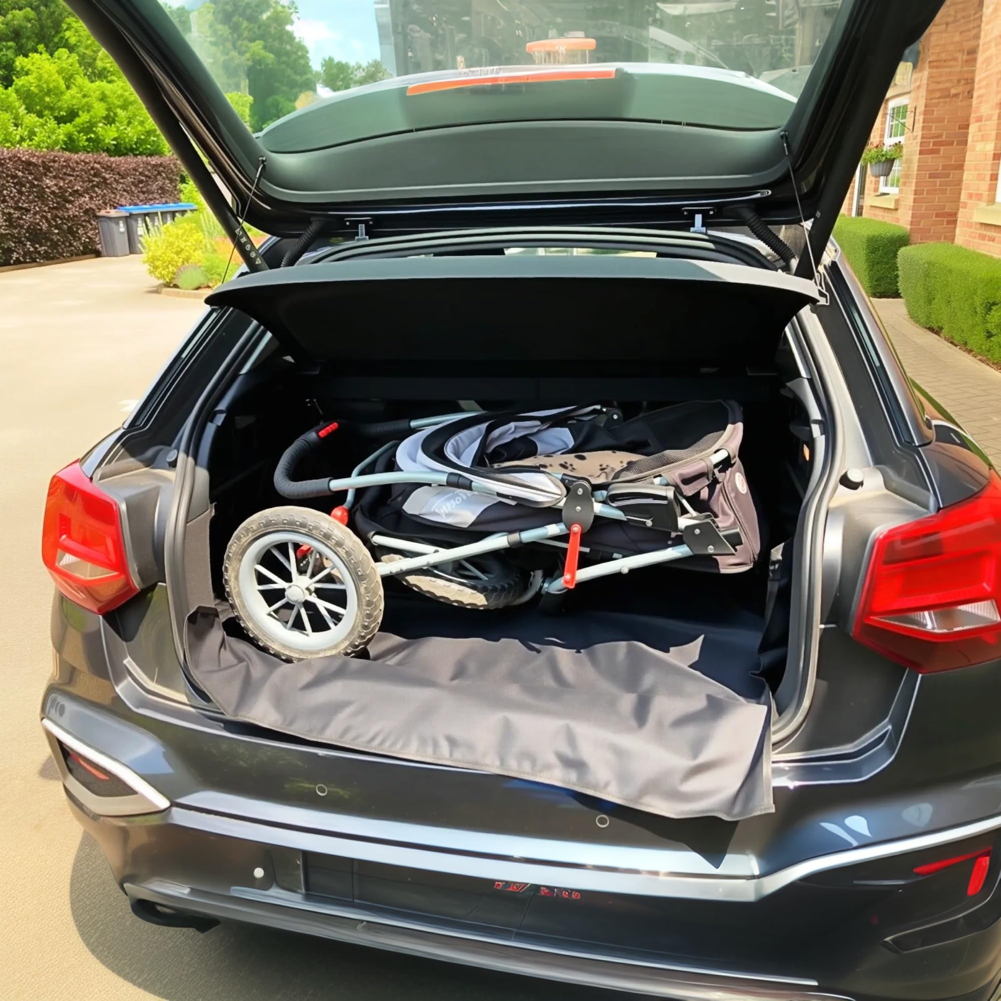 bonVIVO Coprisedile Auto per Cani - Telo Impermeabile Antiscivolo per Sedili Auto e Bagagliaio SUV - Copertura Universale Protezione Interni Macchina - Accessori Viaggio per Animali Domestici