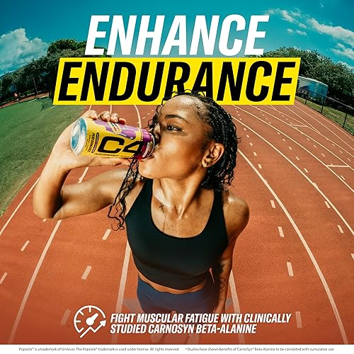 Miniatura 6 de Cellucor C4 Bebida energética de cereza, bebida carbonatada sin azúcar para tomar antes del entrenamiento, sin colorantes ni tintes artificiales, 16