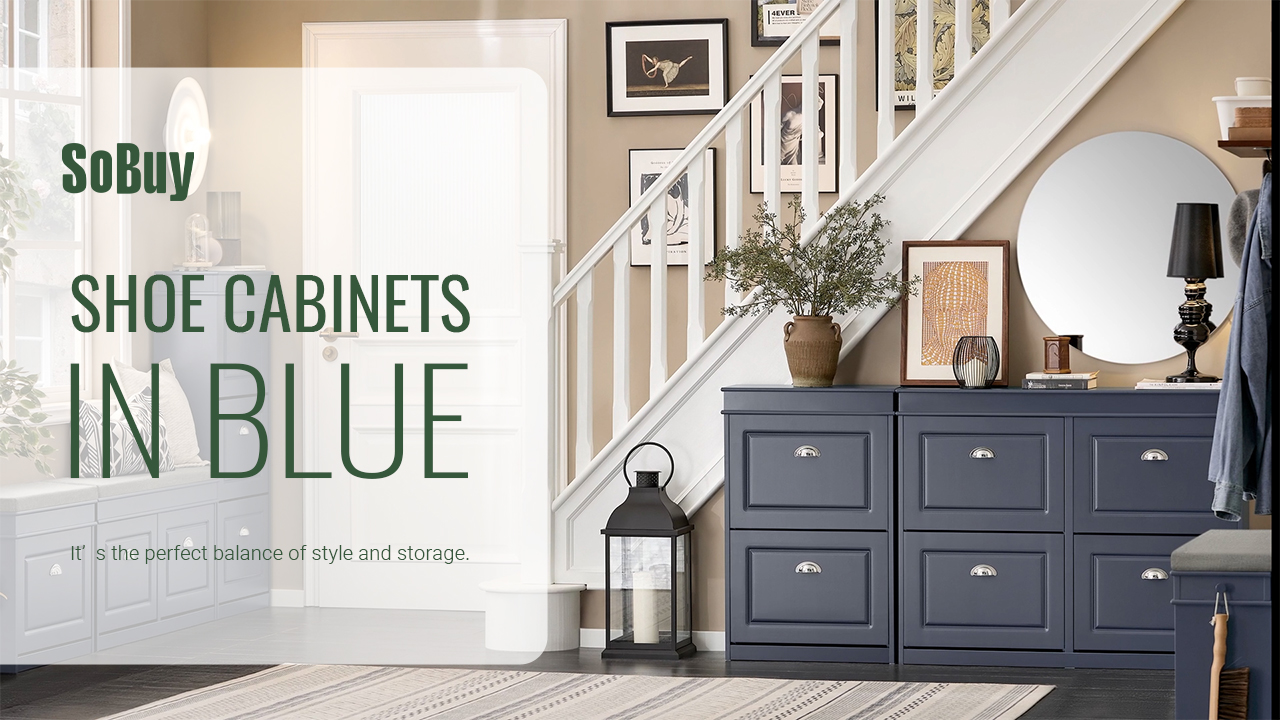 Amazon.com: SoBuy Slim Shoe Cabinet, Shoe Rack with Doors, Shoe