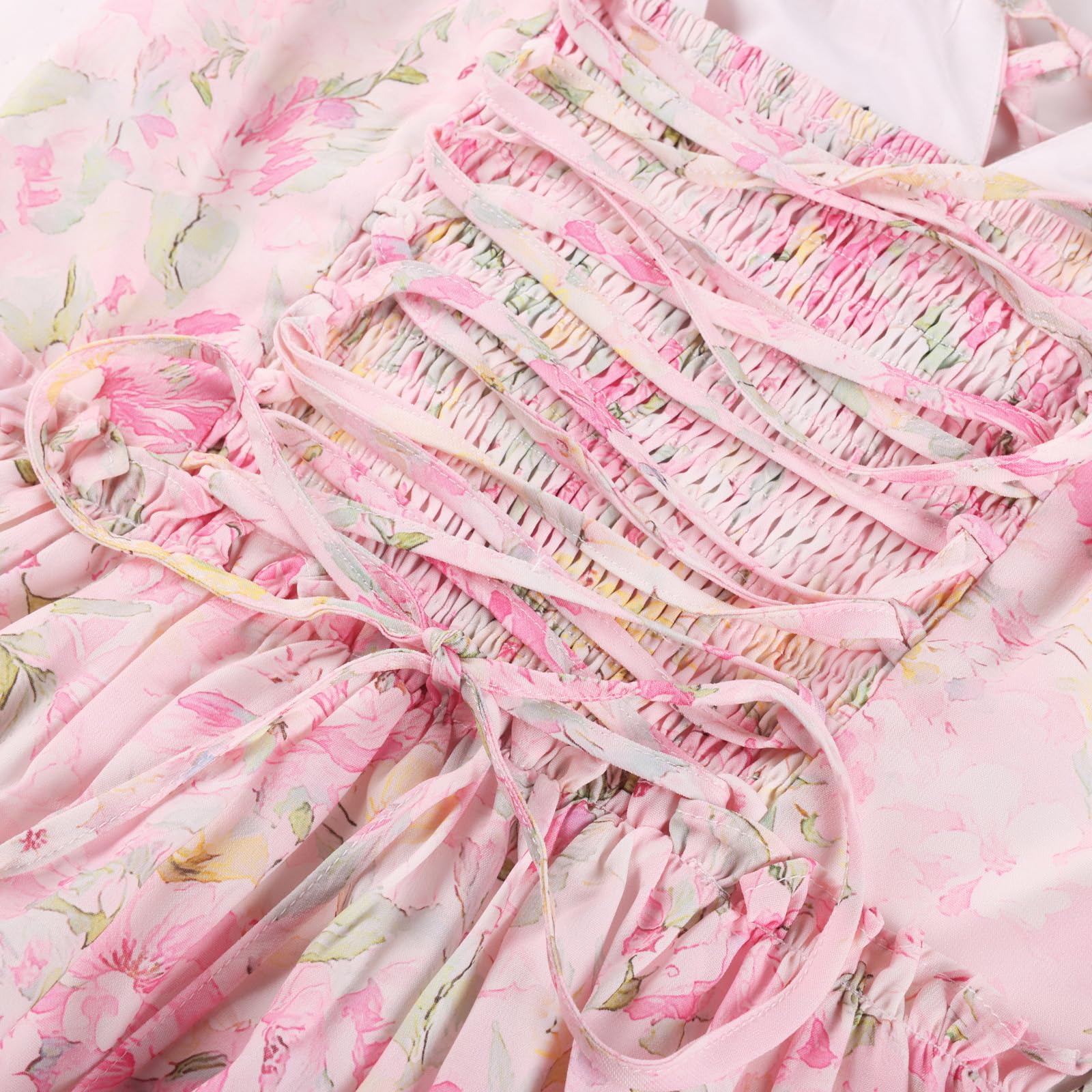 SCARLET DARKNESS Mini robe corset victorienne florale sans manches avec bretelles spaghetti pour femme, robe d'été pour plage, mariage, fête