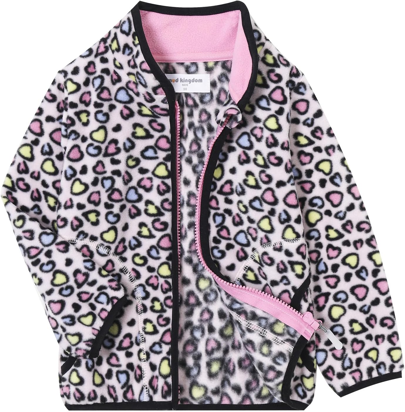 Mud Kingdom Unisex Kids Fleece Jacket Printing Zip Up