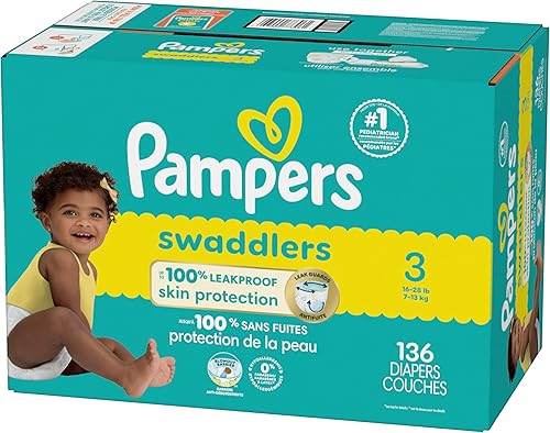 Miniatura 133 de Pañales Pampers Swaddlers, Talla 7 (11.8-22.7 kg), 70 unidades, absorbentes, mantiene al bebé seco y cómodo, pañal desechable seguro para la piel