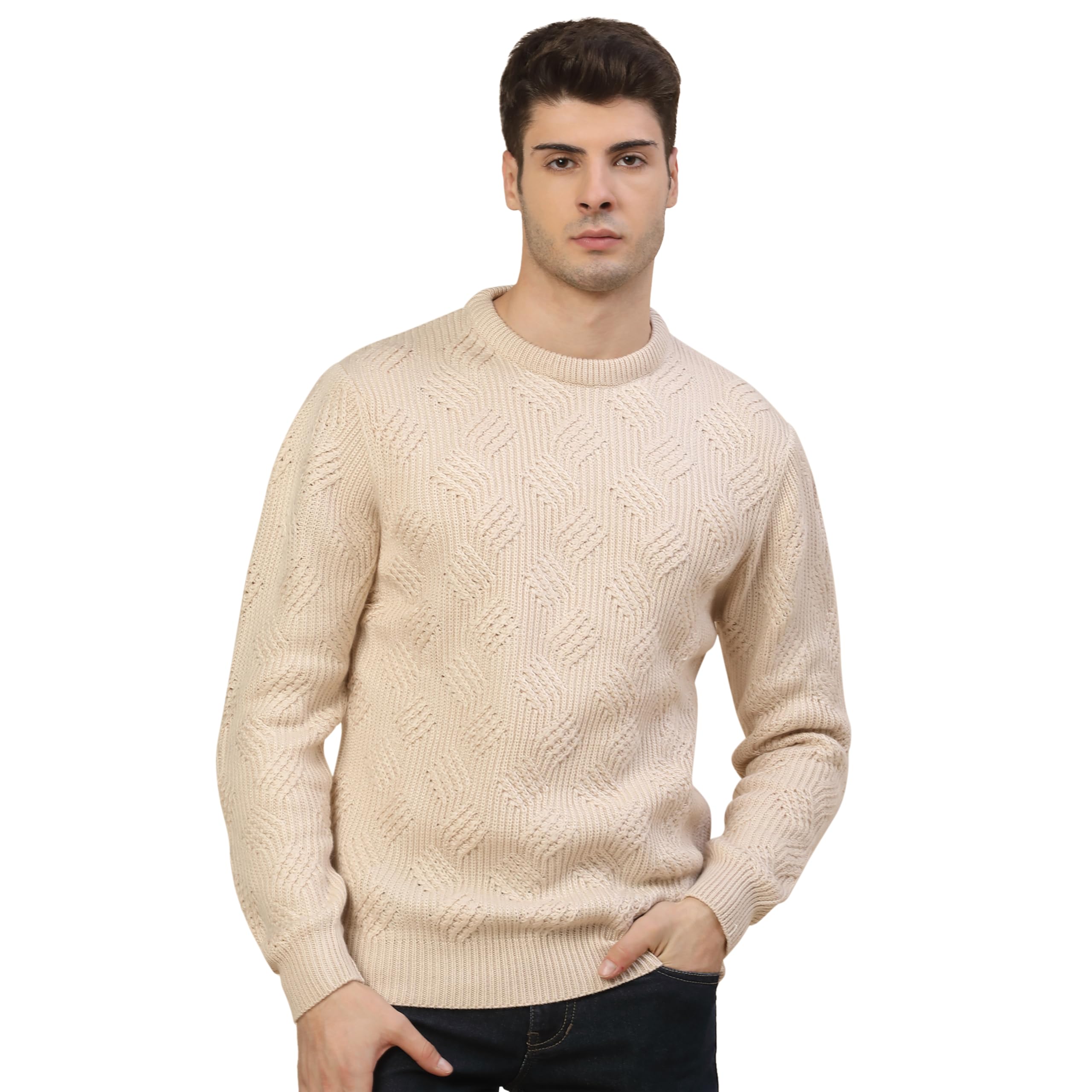 cantabil Sweater for Men Beige-picture-18