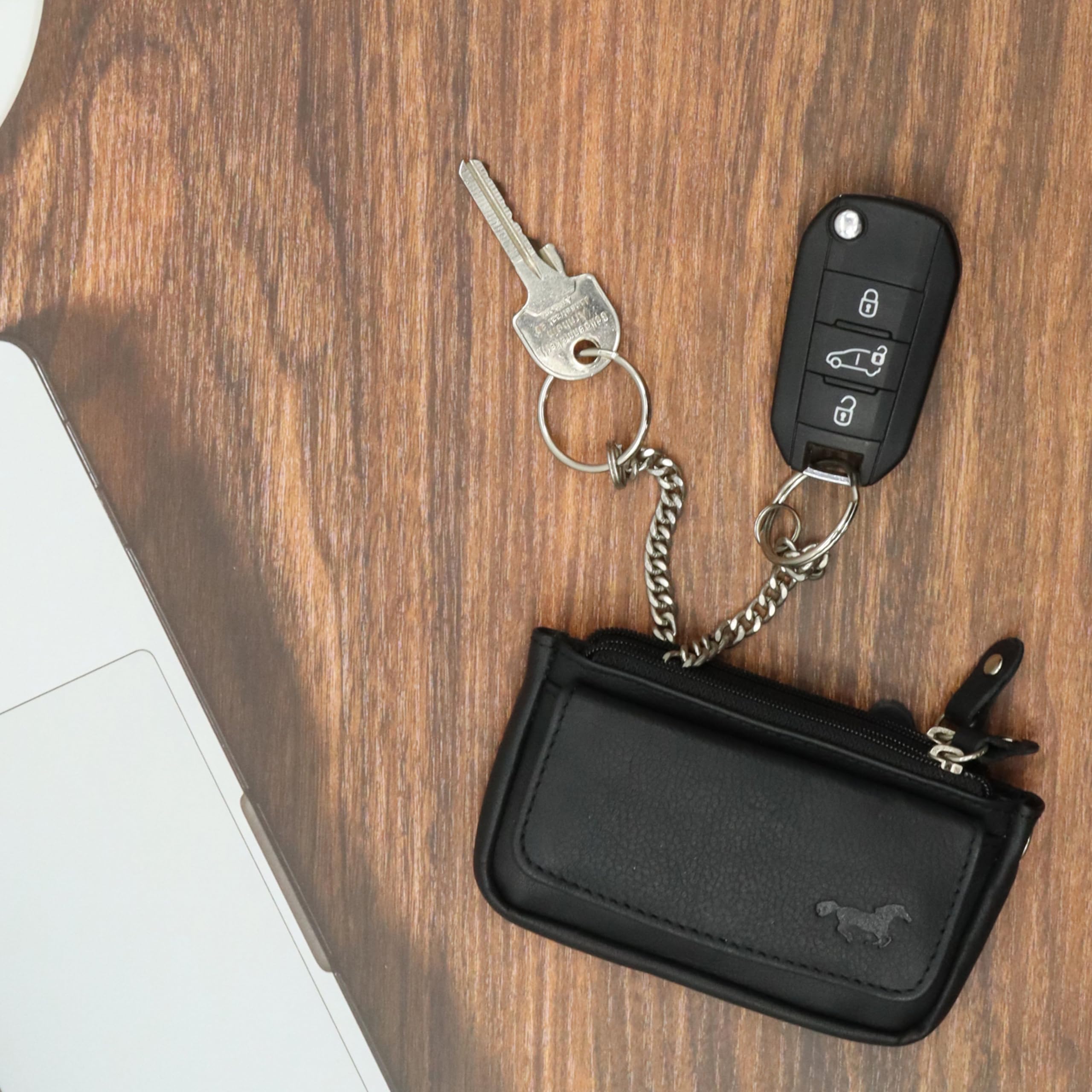 Safekeepers Etui Porte Clefs – Pochette Zippé – Porte-Clés Cuir - Homme – Femme