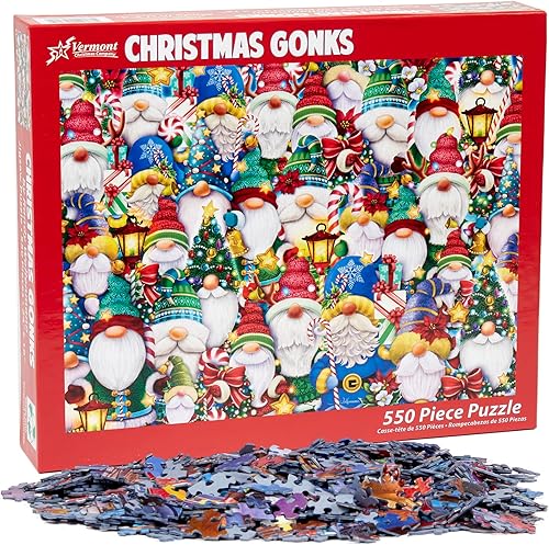 Miniatura 4 de Vermont Christmas Company Christmas Gonks - Rompecabezas de 550 piezas