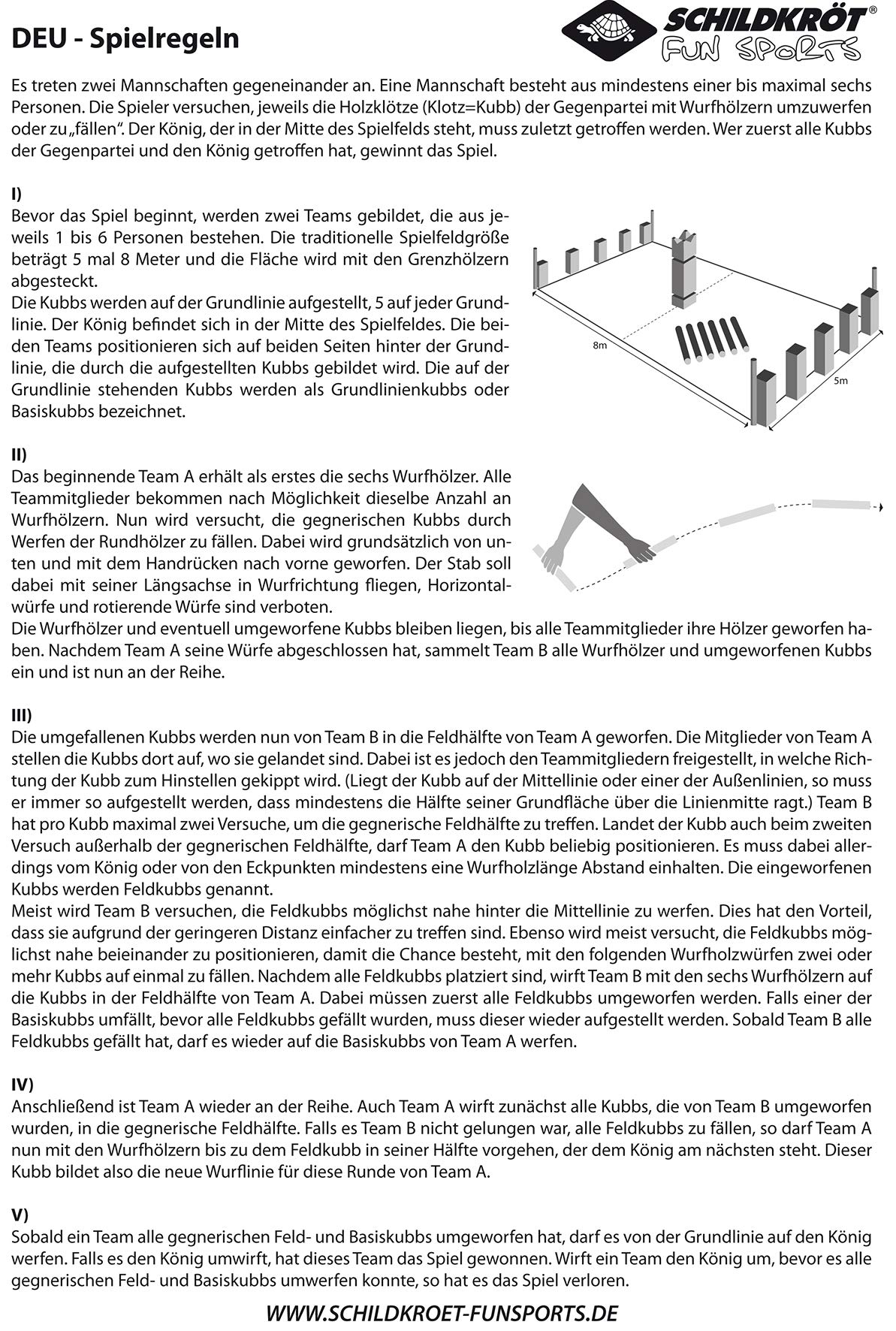 Schildkröt Kubb, Le Jeu de Jardin Populaire de Scandinavie, Ensemble Complet en Bois Certifié FSC, Compris um Sac de Transport pour Le Stockage, 970112