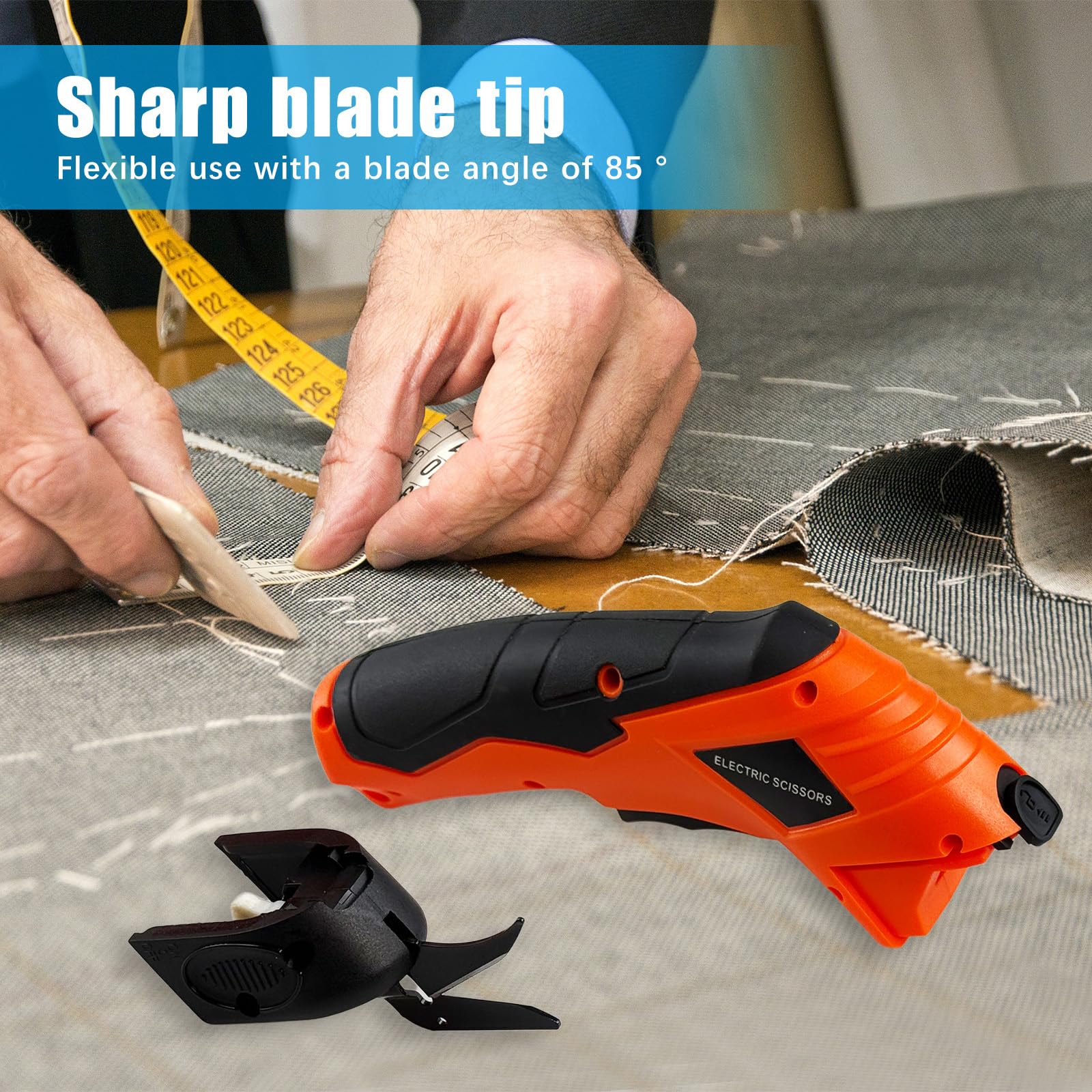 Cordless Electric Scissors, Rechargeable Portable Cardboard Cutter with Safety Closure - Image 2