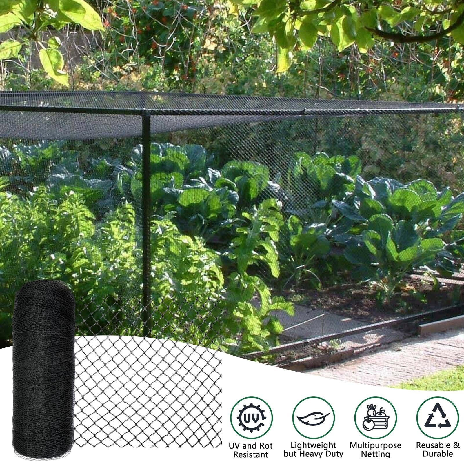 Red de pájaros para jardín, red antipájaros de 4 x 10 m para árboles frutales, protección de aves de corral, defensa eficaz del jardín contra pájaros, protección de plantas al aire libre y segura