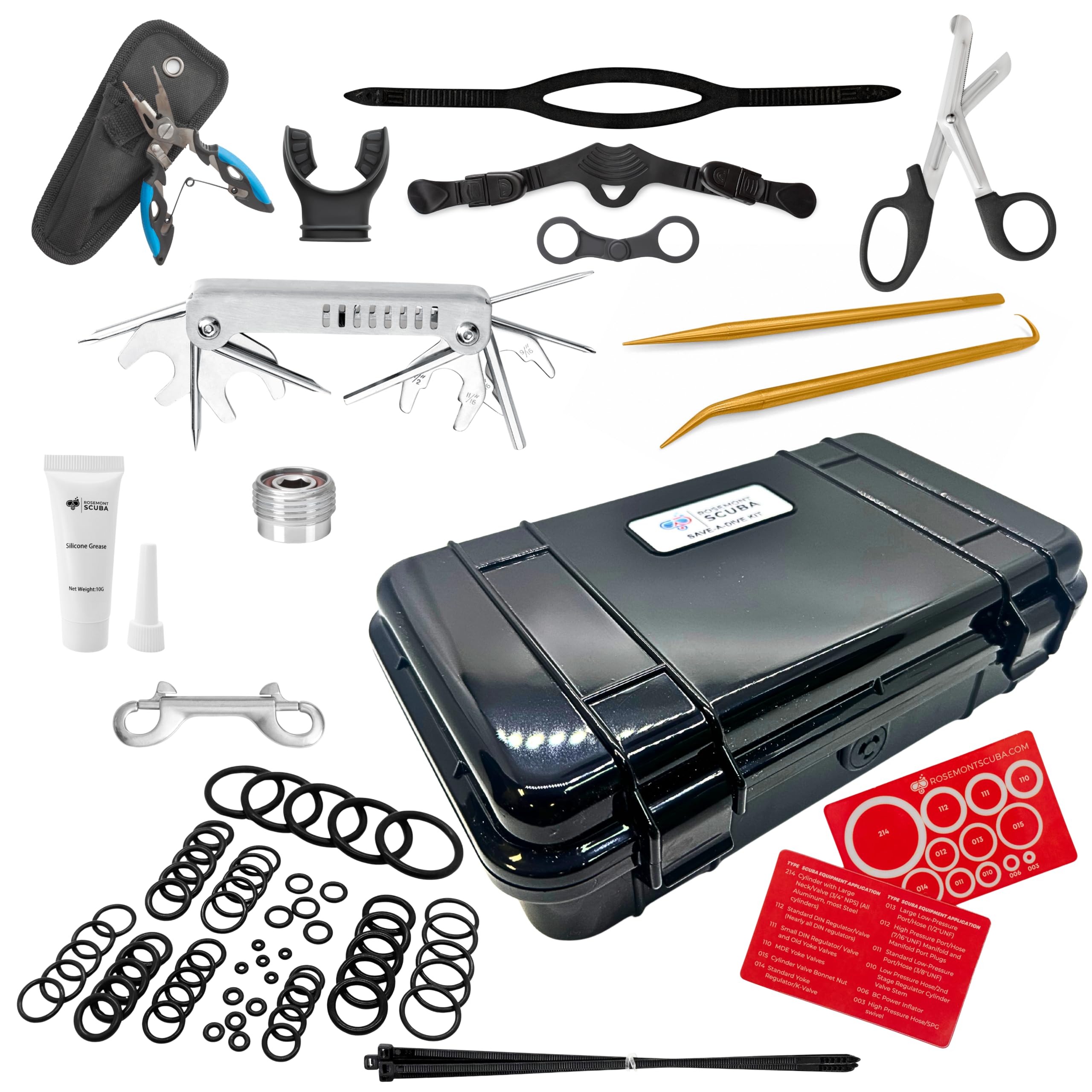 Ultimate Save-A-Dive Kit: All-in-One Scuba Diving Repair & Maintenance Set with 60 O-Rings, Multi-Tool, Spare Parts & Waterproof Case : Sports & Outdoors