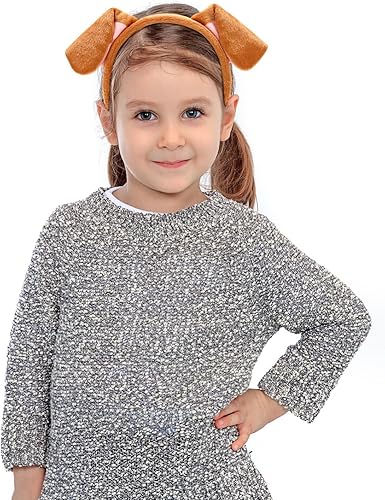 Miniatura 9 de VALICLUD 4 diademas de orejas de animal, diadema de orejas de cachorro, diadema decorativa para fiesta, accesorios de disfraz de cosplay