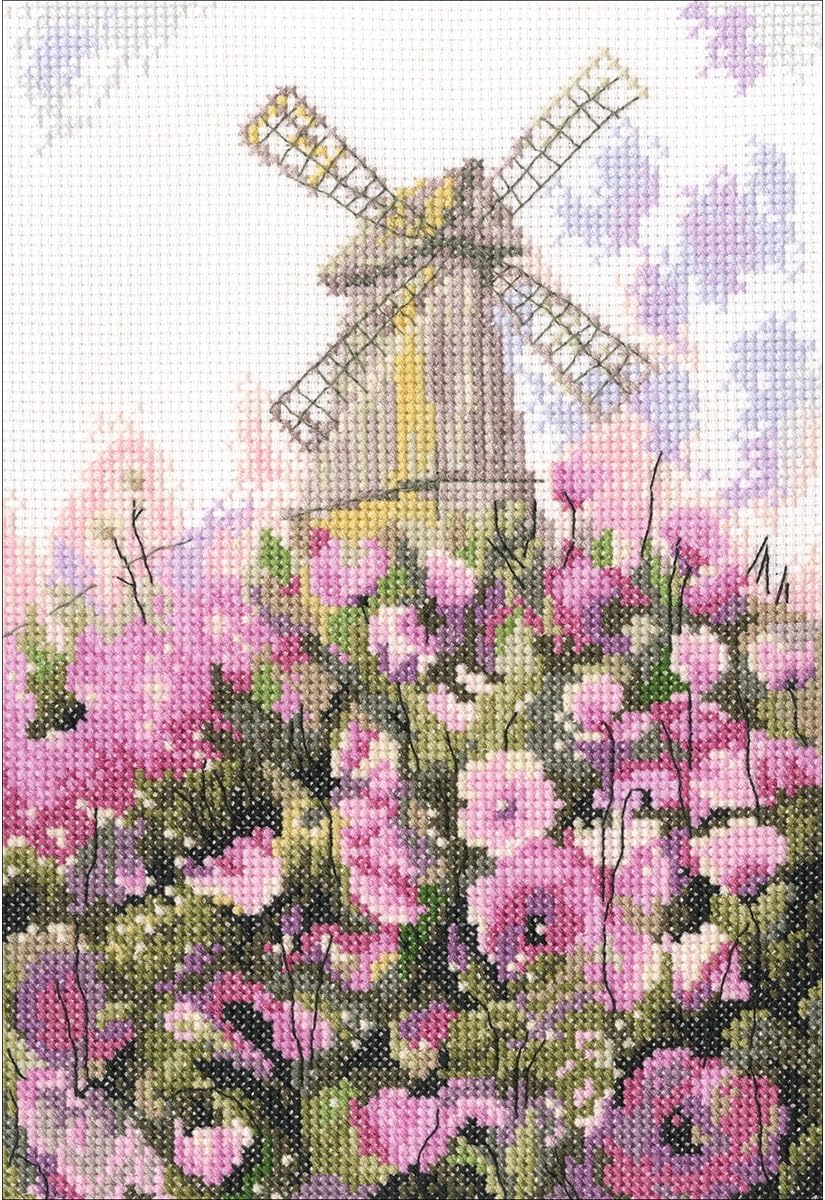 Old Mill Counted Cross Stitch Kit-6x8.75 14 Count