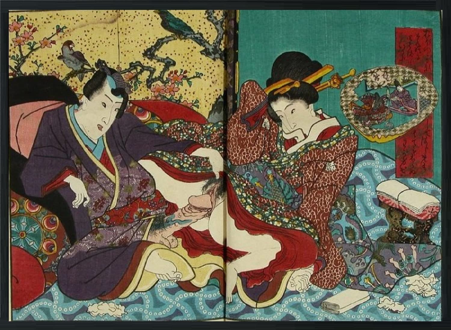 浮世絵　歌川国貞　春画　メタリック　モダンアート　絵画 浮世絵 歌川国貞 春画 メタリック モダンアート 絵画 - メルカリ