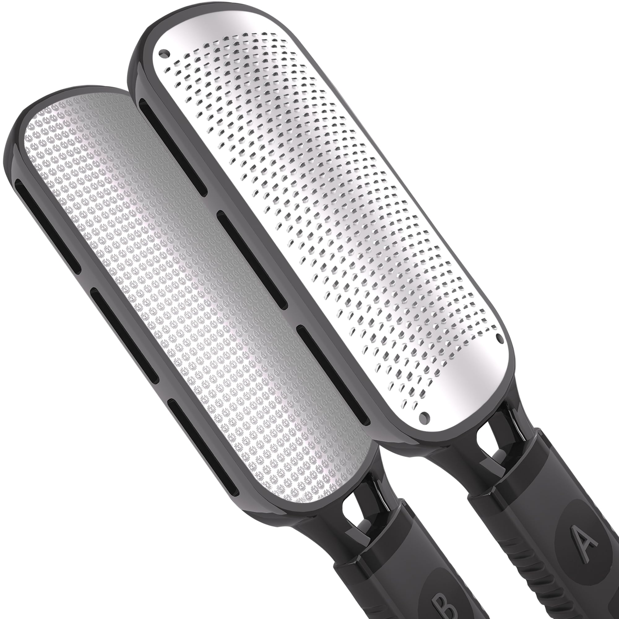 Foot File Callus Remover for Feet, Double Sided Foot Scrubber for Dead Skin Remover, Foot Rasp Pedicure Tool to Remove Hard Skin, Callus, Plantar Wart, Corn - Skin-Friendly Stainless Steel Foot File