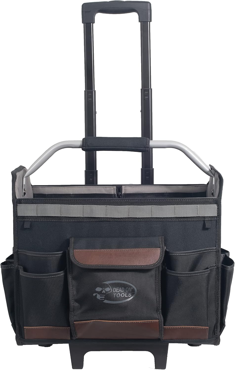 Dead On Tools Roller 18 in. Rolling Tool Tote with Extended Handle, Black, One Size