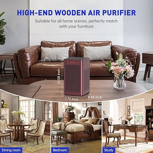 Miniatura 5 de Purificadores de aire para mascotas, fumadores en casa, filtro HEPA purificadores de aire para dormitorio, oficina, hogar, habitación grande de