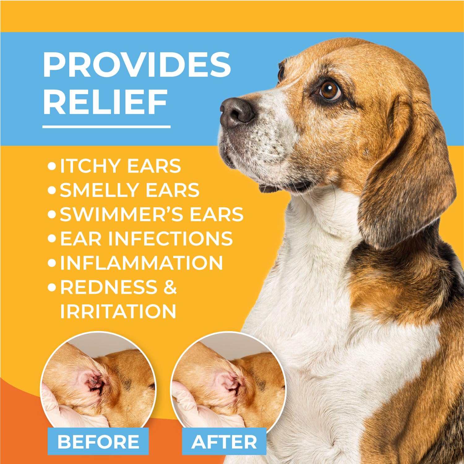 Dog Ear Cleaner - Cat & Dog Ear Infection Treatment - Medicated Pet Ear Wash, Flush, and Cleaning Solution for Dogs and Cats - Remedy for Itchy Yeast Relief - image 3