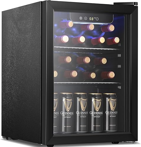Antarctic Star Refrigerador de bebidas para 68 latas, mini refrigerador con puerta de vidrio para bebidas de cerveza, vino, refrigerador pequeño