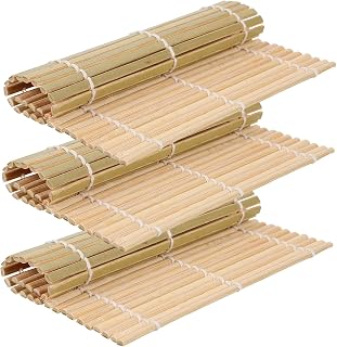 3 Piece Bamboo Sushi Rolling Mats for Homemade Rolls
