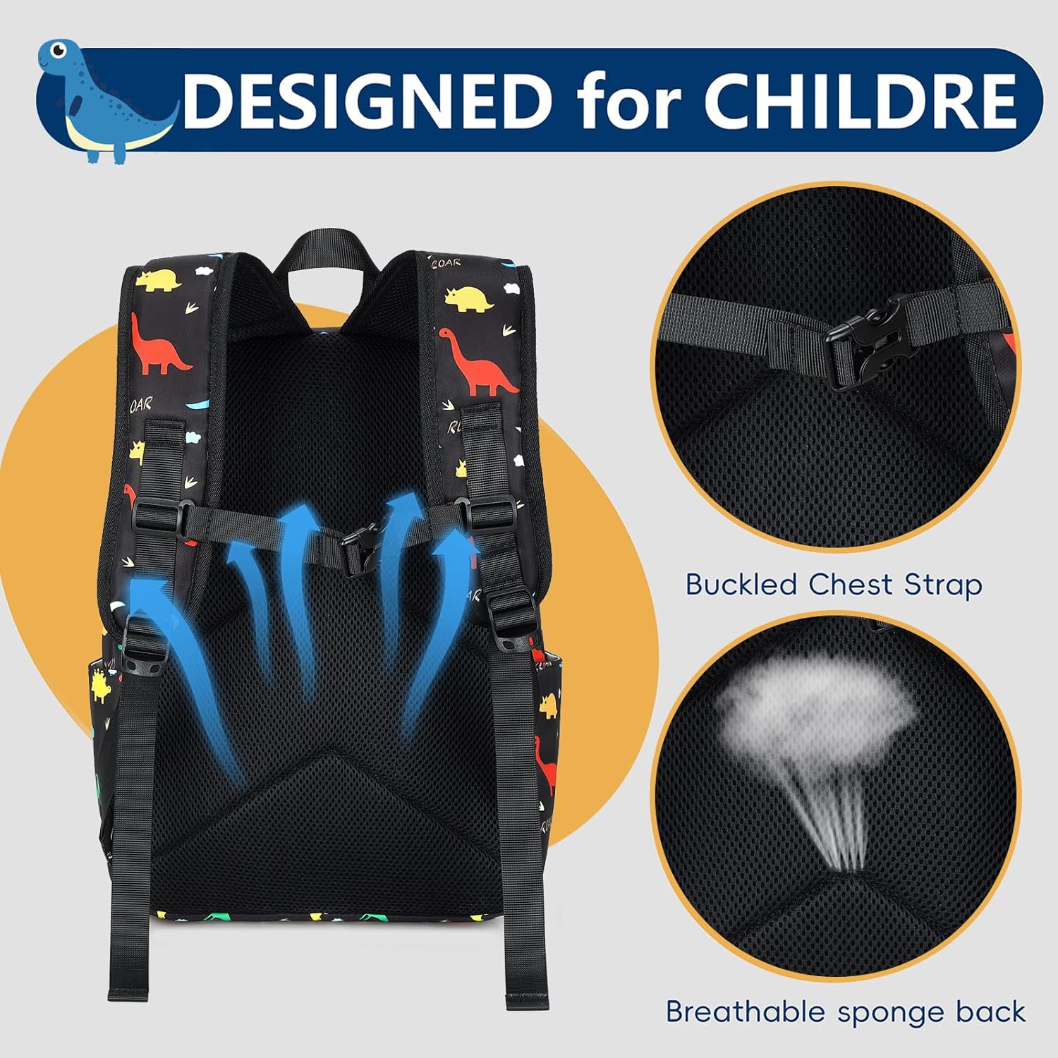 CAMTOP Backpack for Kids, Boys Girls Preschool Backpacks with Lunch Box Toddler Kindergarten School Bookbag Set - Image 8