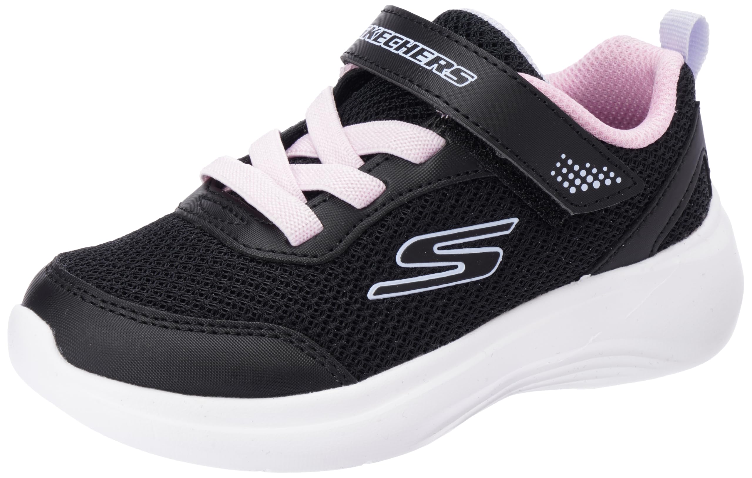 Skechers Girl's Selectors Reset Achieved Sneakers, Black Mesh/Trim, 11 UK Child