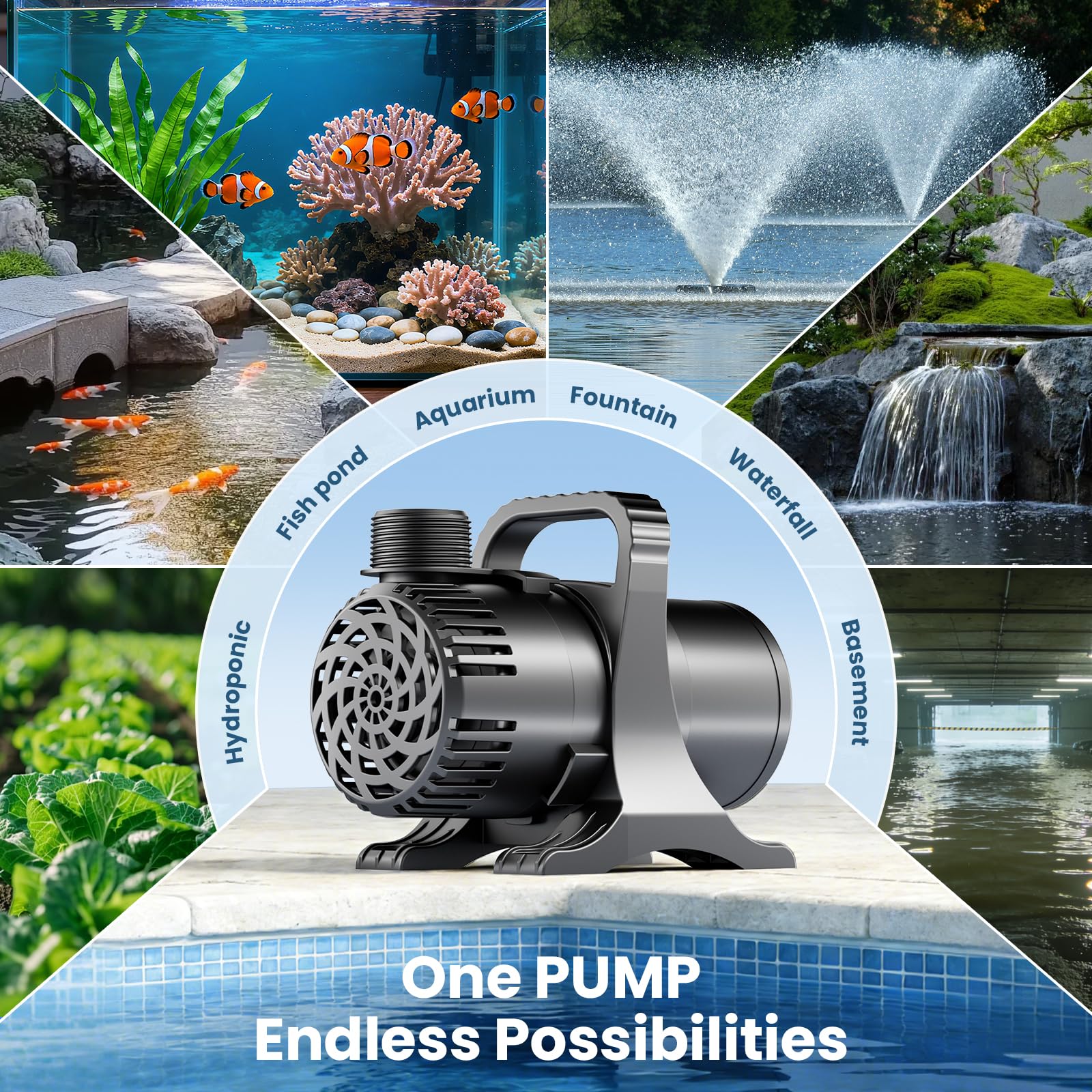 OYO WATER Bomba de estanque PG6600S