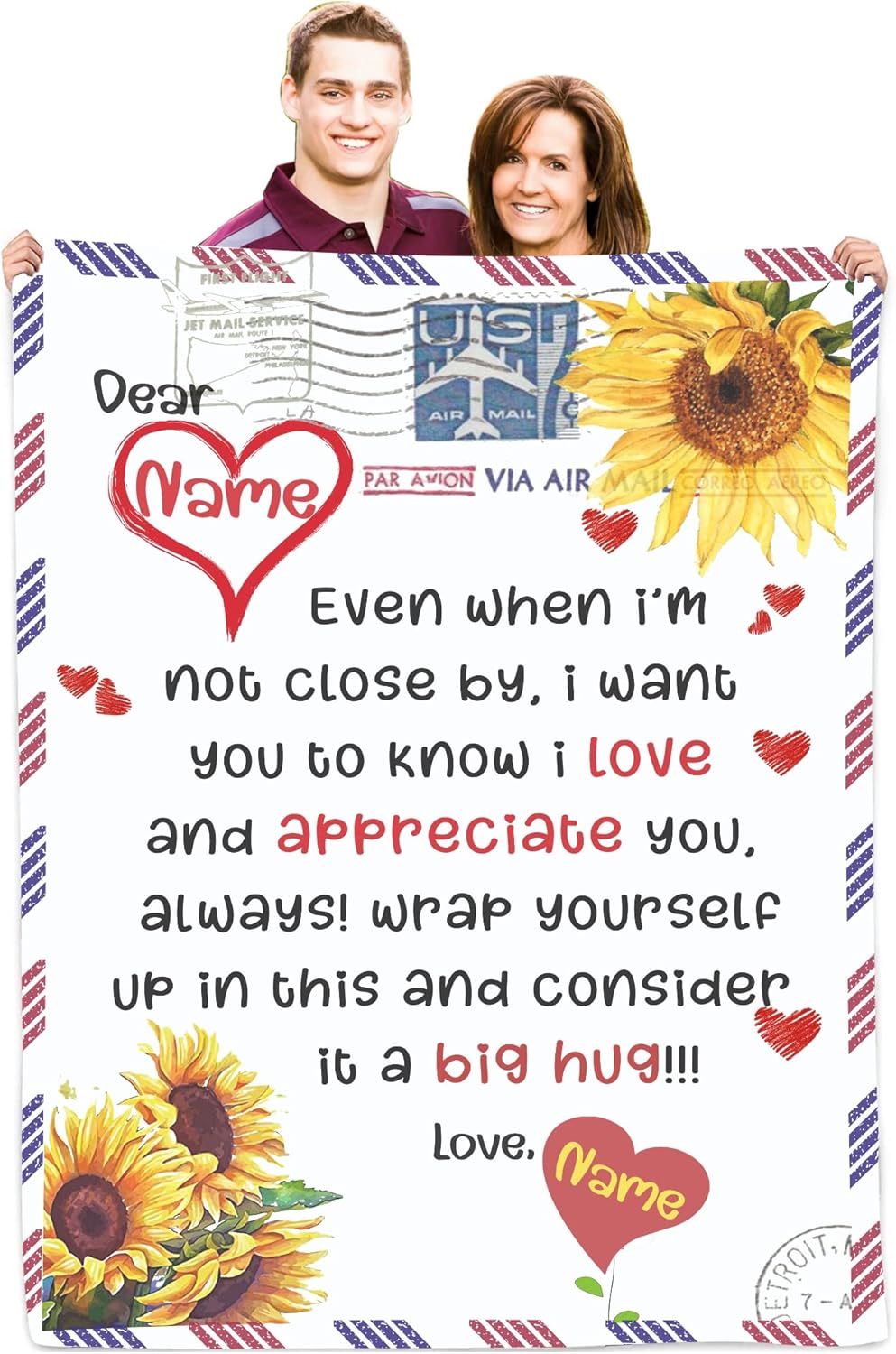 Custom Throw Blanket with Name, Personalized Name Blanket for Your Family, Best Gift for Daughter, Mom, Dad, Grandma. Great Gift for Birthday, Christmas, Graduation, Wedding, GiftMother Day