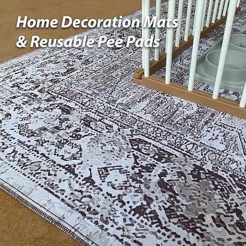 Miniatura 164 de nunubaby Almohadillas lavables para orina de perros, elegante, antideslizante, a prueba de fugas, reutilizable, ultraabsorbente, para jaulas y