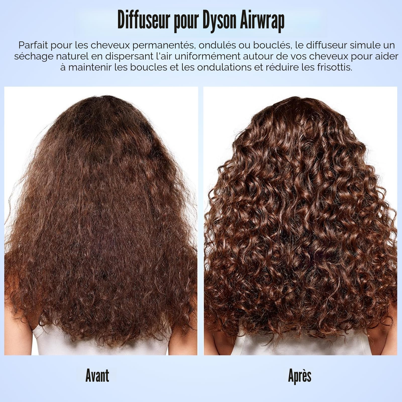 Diffuseur pour Dyson Airwrap Styler HS01 HS05, convertissant votre Air Wrap Styler en sèche-cheveux