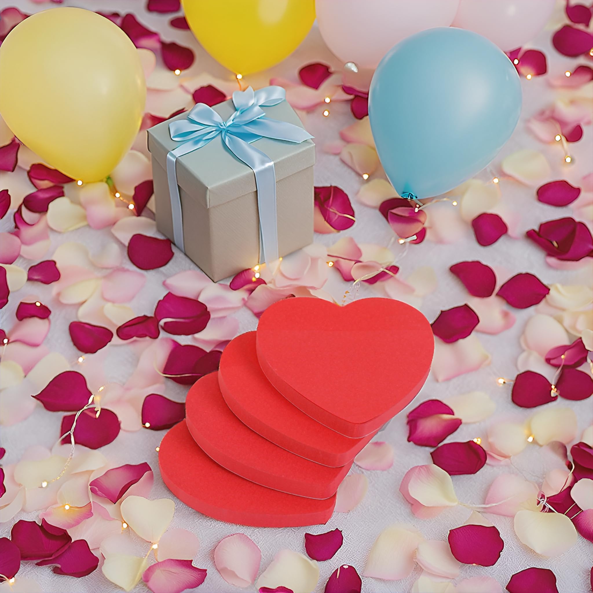 Evergreen Goods Haftnotizen in Herzform, Rot, 24 Blöcke, 100 Blatt pro Block, perfektes Geschenk für Valentinstag, Jahrestag, Zuhause, Büro, Klassenzimmer, entfernbare Haftnotizen, 76 x 76 mm
