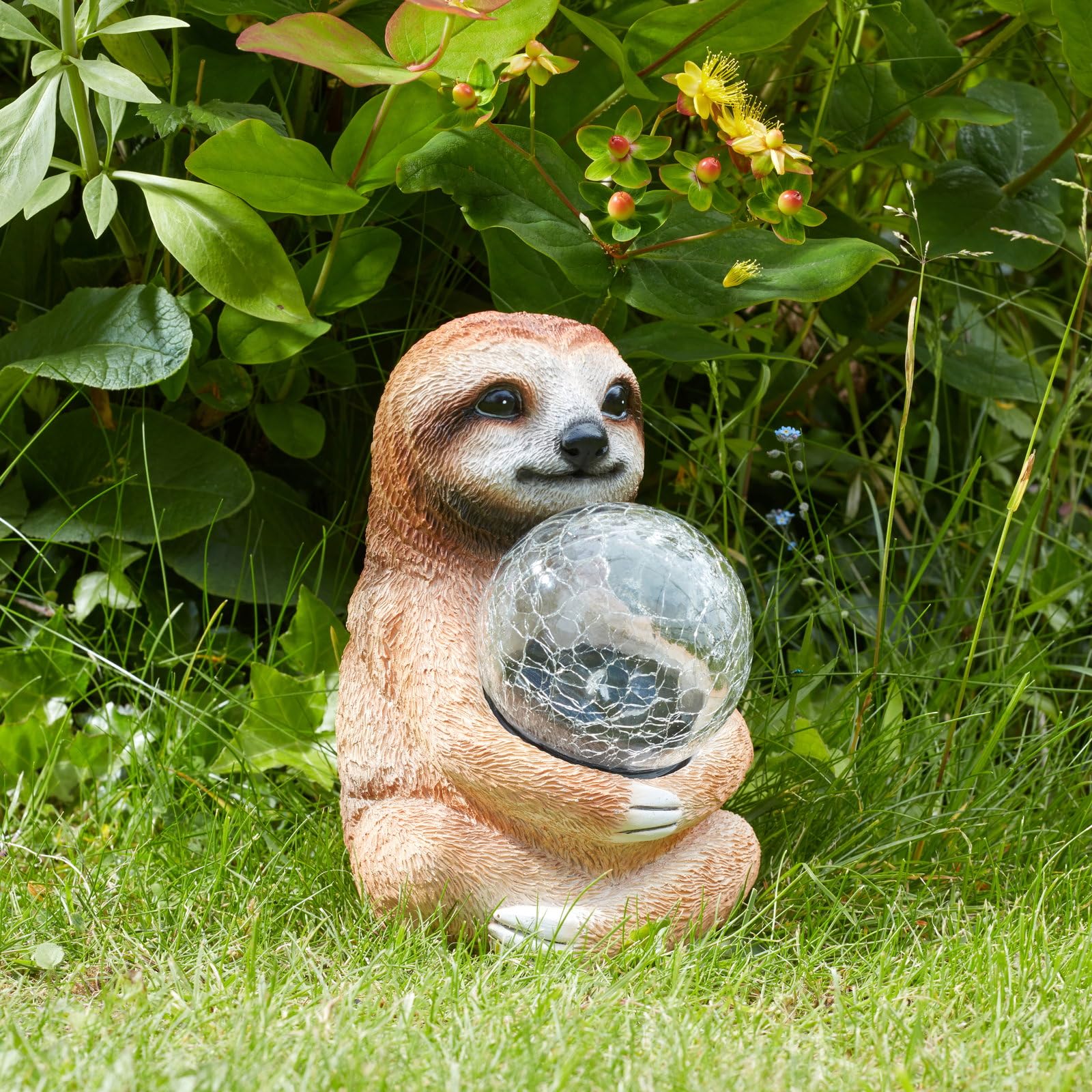 Smart Solar Sloth Sphere 19x14cm decorative light garden ornament LED outdoor