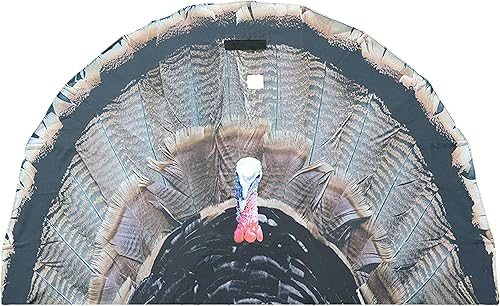 KILLERGEAR TurkeyFan, señuelo de pavo macho manos libres para caza, filmación y visualización, portátil, compacto y ligero, cabeza 3D con ventana