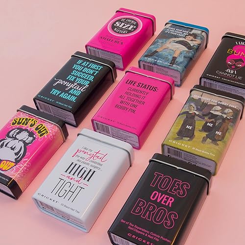 Miniatura 3 de Cricket Lata para el cabello alta y apretada, sobre la marcha, salón, peluquerías con cintas para el cabello no metálicas y lata de metal