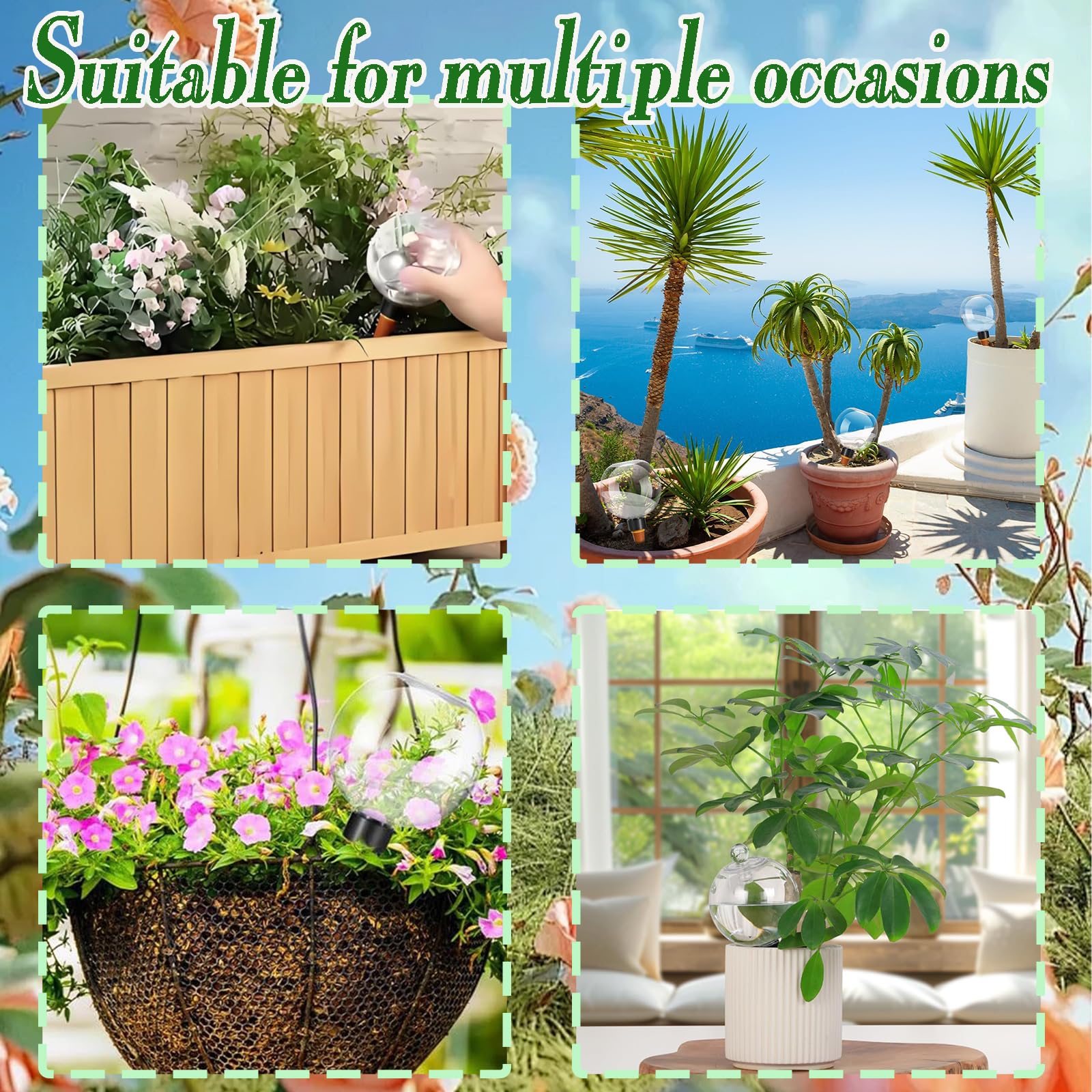 4 Pièces Boules D'Irrigation Pour Plant, Globe D Arrosage Plant Automatique Transparent, en Pot Auto Arrosage, Ampoules D'Arrosage IdéAles pour Les JardinièRes, La Maison, L'IntéRieur Et L'ExtéRieu