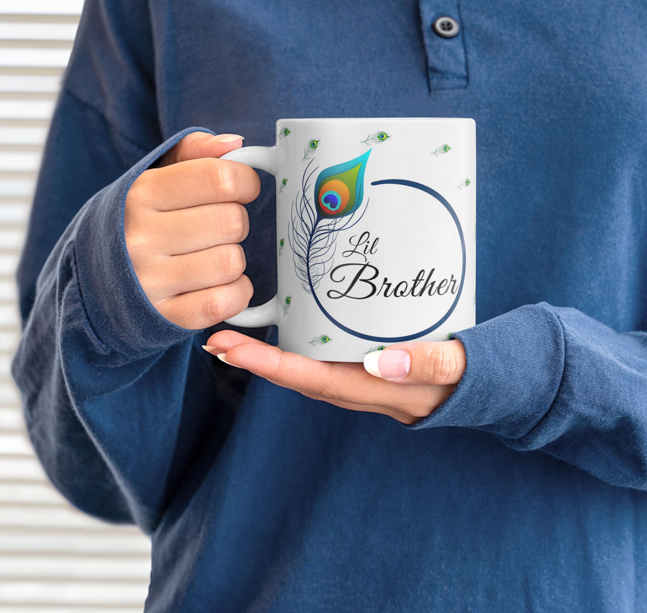 Gift Arcadia Rakhi for Big Brother Little Brother Coffee Mugs for Kids with Roli Chawal and Greeting Card Combo | Pack of 6| Best Rakhi Gift for Brother 330 ml (BL-1) 3