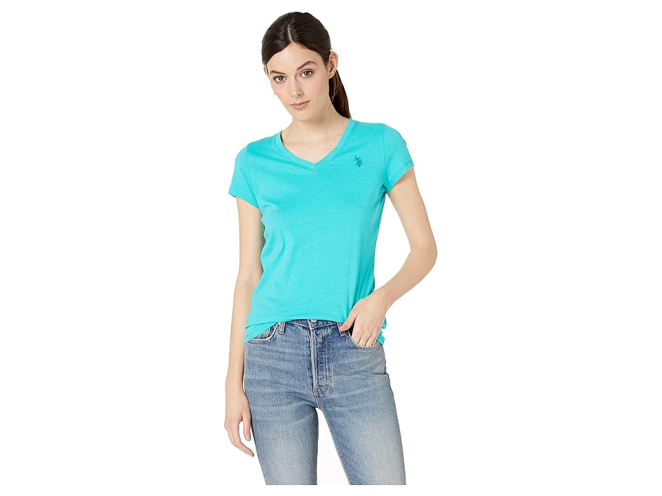

U.S. POLO ASSN. Tonal Embroidered T-Shirt (Turquoise Falls) Women's T Shirt
