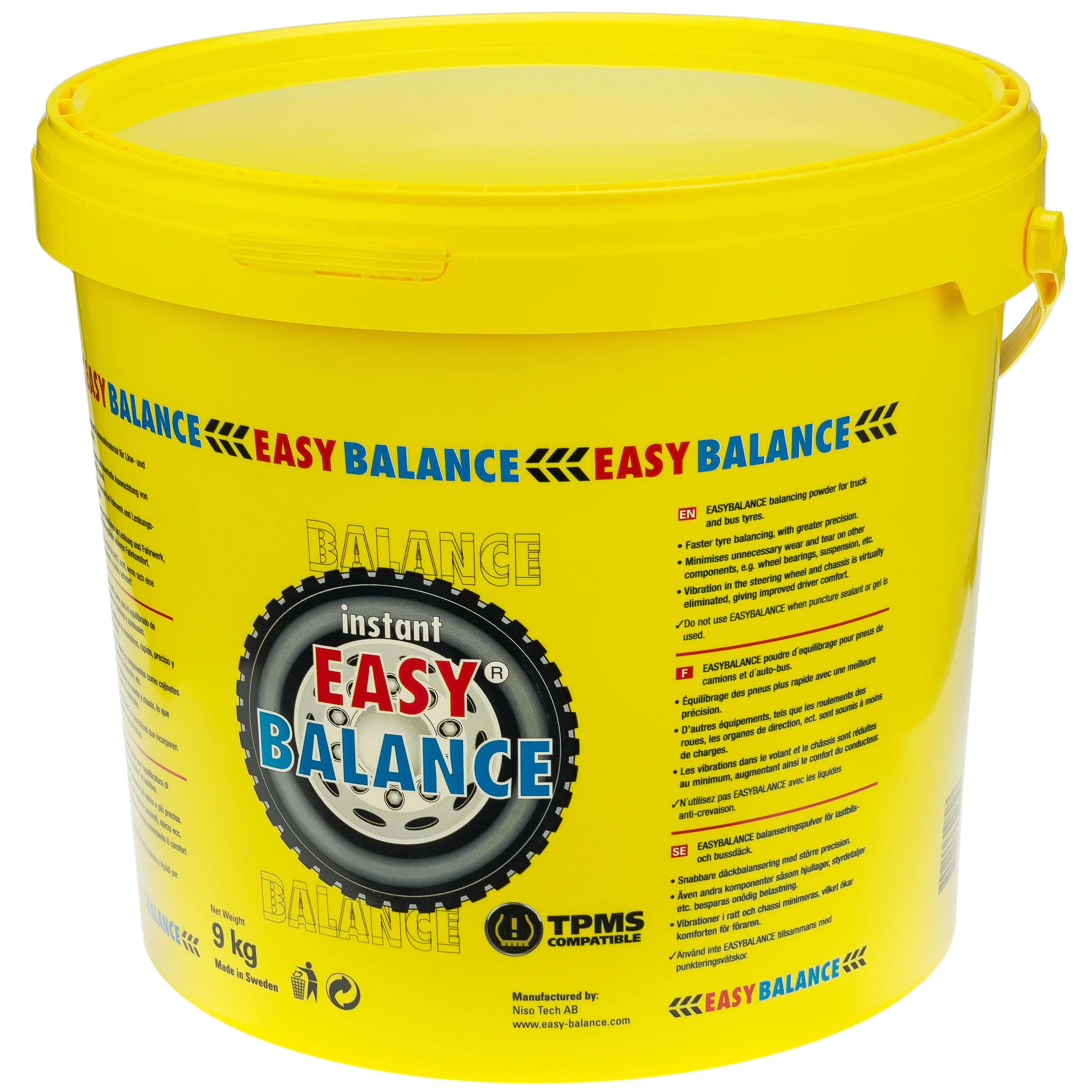Safety Seal 9kg Easy Balance Auswuchtpulver Pulver Eimer Nutzfahrzeug Reifen Dekra Easybag Balancing