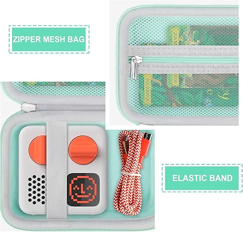 Miniatura 4 de Estuche rígido de viaje para Yoto Mini - Reproductor de altavoces de viaje Bluetooth portátil sin pantalla, estuche de protección con bolsillo de